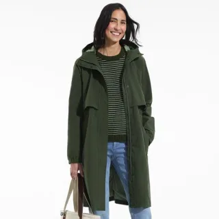 Verstaubarer wasserdichter Squall Regenmantel für Damen in Petite-Größe, Damen, size: petite, Beige, Polyester, by Lands' End