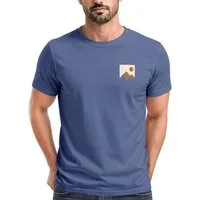 Neverless Print-Shirt Herren T-Shirt Outdoor Adventure Printshirt Brustlogo Natur Berge mit Print