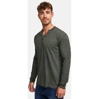 Indicode Langarmshirt Herren INKilsone Shirt Langarm Herrenshirt lässiges Longsleeve mit modischer Knopfleiste