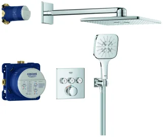 GROHE Unterputz-Duschsystem Grohtherm SmartControl 34864 THM eckige Form 3 ASV chrom, 34864000 34864000