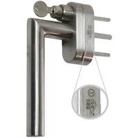 Häusler Onlinehandel GmbH Fenstergriff Fenstergriff FG 13 Edelstahl Stiftlänge 40 mm Abschliessbar SKG2, L: 13 cm, Schutzklasse SKG 2