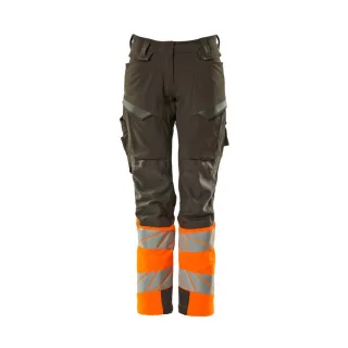 MASCOT Damen Hose mit Knietaschen ACCELERATE SAFE Dunkelanthrazit / Hi-vis Orange 42 - 19178-511-1814-76C42