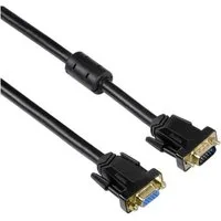 Hama 3m VGA Monitor-Verlängerung 15-polig SUB-D Video-Kabel, VGA, (300 cm), Verlängerungskabel mit VGA HDD Buchse auf Stecker Kabel