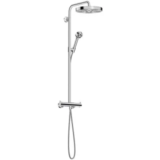 hansgrohe AXOR One Duschsystem mit Thermostat und Duschkopf 280 48794000 Unterputz, Fertigmontageset ,1 Strahlart, 13,2 l/min, chrom