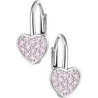 Limana Paar Creolen Kinder Ohrringe Mädchen Herz 925 Silber Brisur Ohrhänger Geschenk (Kinderschmuck inkl. Dose Schmuck für Geburtstag), Ostern Einschulung Schulanfang Nikolaus Kommunion Weihnachten