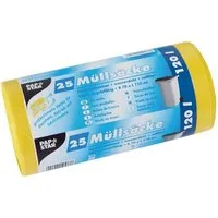 PAPSTAR Müllbeutel, 25 Stück/ Rolle, 120 Liter, gelb, 20 µm