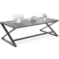 mukuhi Schreibtisch SCHREIBTISCH Holz Metall 140 × 60 cm Home Office Tisch