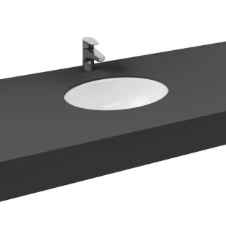 VitrA S20 Unterbau-Waschtisch 6039B003-0012 42 x 33 cm, weiß, oval, Überlauf vorne, ohne Hahnloch