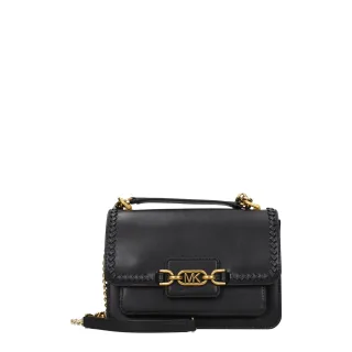 Michael Kors Schwarze Leder Schultertasche
