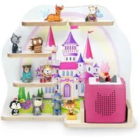 stadtecken Kinderregal mit schmalen Boden - geeignet für die Toniebox und Tonies, Bunte, verspielte Aufbewahrung für 35 Figuren, ideal fürs Kinderzimmer