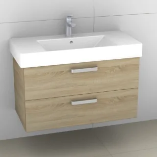 Artiqua 412 Waschtischunterschrank für Strada K0789 Castello Eiche quer NB, 412-WU2L-I19-7134-426 412-WU2L-I19-7134-426