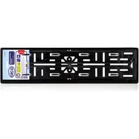 alca Kennzeichenhalter Kennzeichenhalter KFZ Schwarz für Auto wetterfest Universal, (1-St)