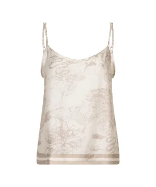 Esqualo - Gemustertes Camisole beige - Gr. - 36