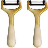 SMI Sparschäler Sparschäler Solingen Gemüseschäler Kartoffelschäler Universalschäler, (2-tlg., 2 tlg), Gold-Weiß