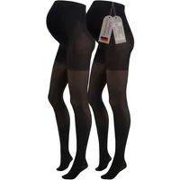 Herzmutter Umstandsstrumpfhose Schwangerschaftsstrumpfhose - Halb-Transparent 50 DEN (2 St. 2er-Pack) Matt-Soft
