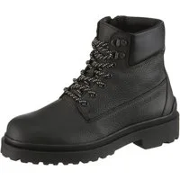 Tommy Jeans TJM LACE UP BOOT LEATHER Schnürboots, Schnürstiefelette mit weich abgepolstertem Schaftrand