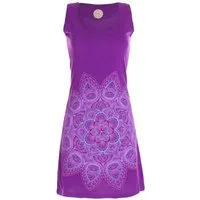 Vishes Sommerkleid Ärmelloses Jersey Kleid Baumwolle Mandala Print Sommer Alternative Mode, Boho, Hippie, Ethno, Festival