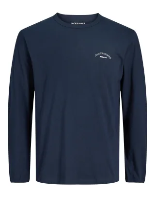 JACK&JONES - JJCOLLEGE LOGO TEE LS CREW NECK JNR Navy Blazer - Gr. - 164
