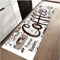 Primedeco Teppich Küchenteppich Kaffee Illustration PVC rutschfest abwaschbar Läufer, Rechteckig, Höhe: 3 mm, Pflegeleicht & Wasserabweisend