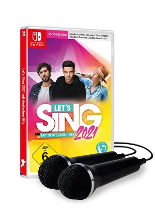 Let's Sing 2021 mit deutschen Hits [Nintendo Switch] inkl. 2 Mikrofone