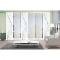Vision S Schiebegardine 6ER SET HEIGHTS (6 St), Paneelwagen, halbtransparent, HxB: 260x60, Schiebevorhang 6er Set Digitaldruck