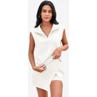 Imily Bela Hausanzug Damen 2-teilige Rocksets (Set, 2 tlg., Ärmelloses Sweatshirt mit halbem Reißverschluss + Sportrock) mit integrierten Shorts