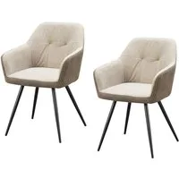 HTI-Living Esszimmerstuhl Esszimmerstuhl Taupe 2er Set Joschka (Set, 2 St), Küchenstuhl