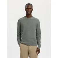 Selected Rundhalspullover SLHROSS LS KNIT STRUCTURE CREW NECK NOOS Baumwolle, regular fit