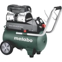 metabo Kompressor Basic 220-24 OF Silent, max. 8 bar, 24 l, Inklusive Universal-Schnellkupplung, Zuggriff mit Gummierung