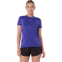 Asics Laufshirt ROAD SEAMLESS SS TOP nahtlose Strickkonstruktion, mit kurzen Ärmeln, mit Daumenlöchern