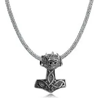 Kuzzoi Kette mit Anhänger Herren Thor´s Hammer Keltischer Knoten 925 Silber