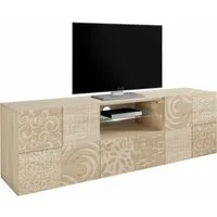 Home affaire Lowboard Miro, Breite 181 cm mit dekorativem Siebdruck