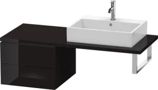 Duravit L-Cube Unterschrank für Konsole Schwarz Hochglanz 520x547x400 mm - LC583704040 LC583704040