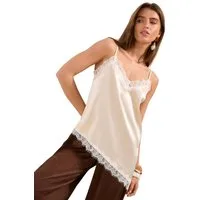 Friends Like These Trägertop Friends Like These asymmetrisches Satin-Trägertop (1-tlg)