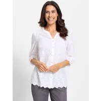 Witt Klassische Bluse Baumwoll-Bluse 3/4-Arm