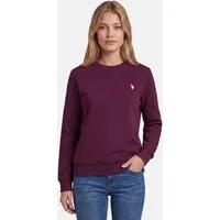 U.S. Polo Assn. Rundhalspullover USZoee – Damen Sweatshirt mit Rundhalsausschnitt Weiche Baumwollmischung, femininer Schnitt und Logo-Stickerei