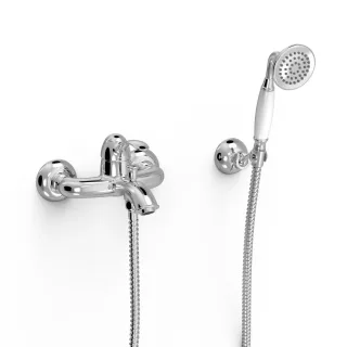 Tres Einhebel Wannenmischer Anti Kalk Messing Handbrause: Ø 78 mm , 24217001 24217001
