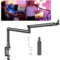 JOYOLEDER Mikrofon-Halterung Mikrofonarm Boom Arm, 360° Drehbarer Mikrofonständer, (Mikrofonarm hält bis zu 2 kg)