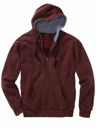 Grubenhelden Herren Zip-Up Hoodie Zollverein Rot 100 % Baumwolle