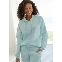 LASCANA Kapuzensweatshirt mit Logostickerei, Loungewear