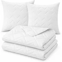 SEI Design Microfaserbettdecke Doppelpack 2x Sommer Bettdecken 135x200 + 2x Kissen 80x80, Füllung: Polyester, kochfest