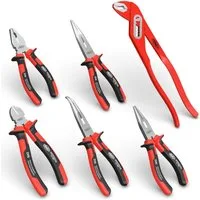 FAMEX Zangenset 3957-6 Zangen Satz - HIGH QUALITY, 6-tlg., Schneiden zusätzlich induktiv gehärtet