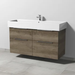Sanipa 3way Waschtischunterbau zu Duravit Vero Air Waschtisch mit 2 Auszügen, Eiche-Nebraska UM43637