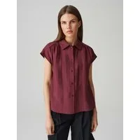 OPUS Satinbluse FAIRI Loose mit femininen Raffungen