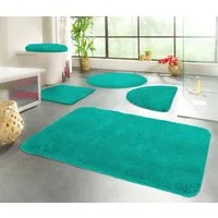 KiNZLER Badematte Chaozhou, Badvorleger, Badezimmer Teppich, Höhe 20 mm, rutschhemmend beschichtet, fußbodenheizungsgeeignet, Polyester, rechteckig, Badteppich, Uni Farben, weich, als rechteckig, rund & Set erhältlich