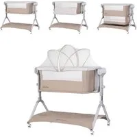 Chipolino Komplettbett Beistellbett Electra, Schaukelfunktion Musik Korb Moskitonetz Matratze