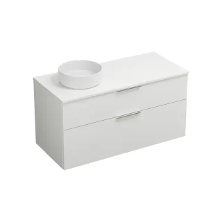 Burgbad Keramik Waschtisch-Set Eqio Weiß Matt/Alpinweiss, SGUN120LF6014C0001 SGUN120LF6014C0001