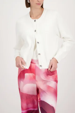 monari - Strickjacke mit Schmuckknöpfen off-white - Gr. - 46
