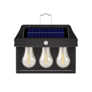 Elfeland HW-779 Solar Light with Motion Sensor 3 Modes Warm Light IP65 Waterproof Solar Lamp Garden Wall Light for Outdo