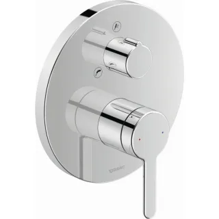 Duravit C.1 Unterputz Wannenarmatur C15210012010, chrom, rund, mit Umstellventil